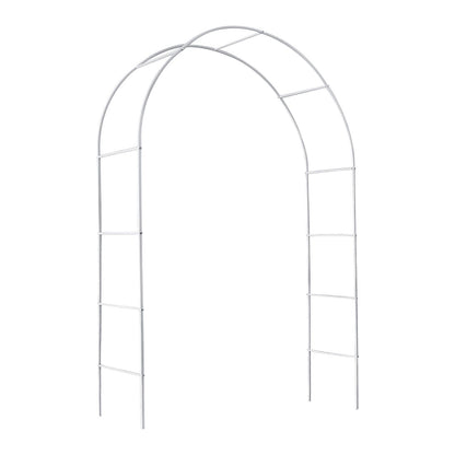 Metal Garden Arch Trellis,Adjustable Arbor Trellis,White - Renee Lane Company