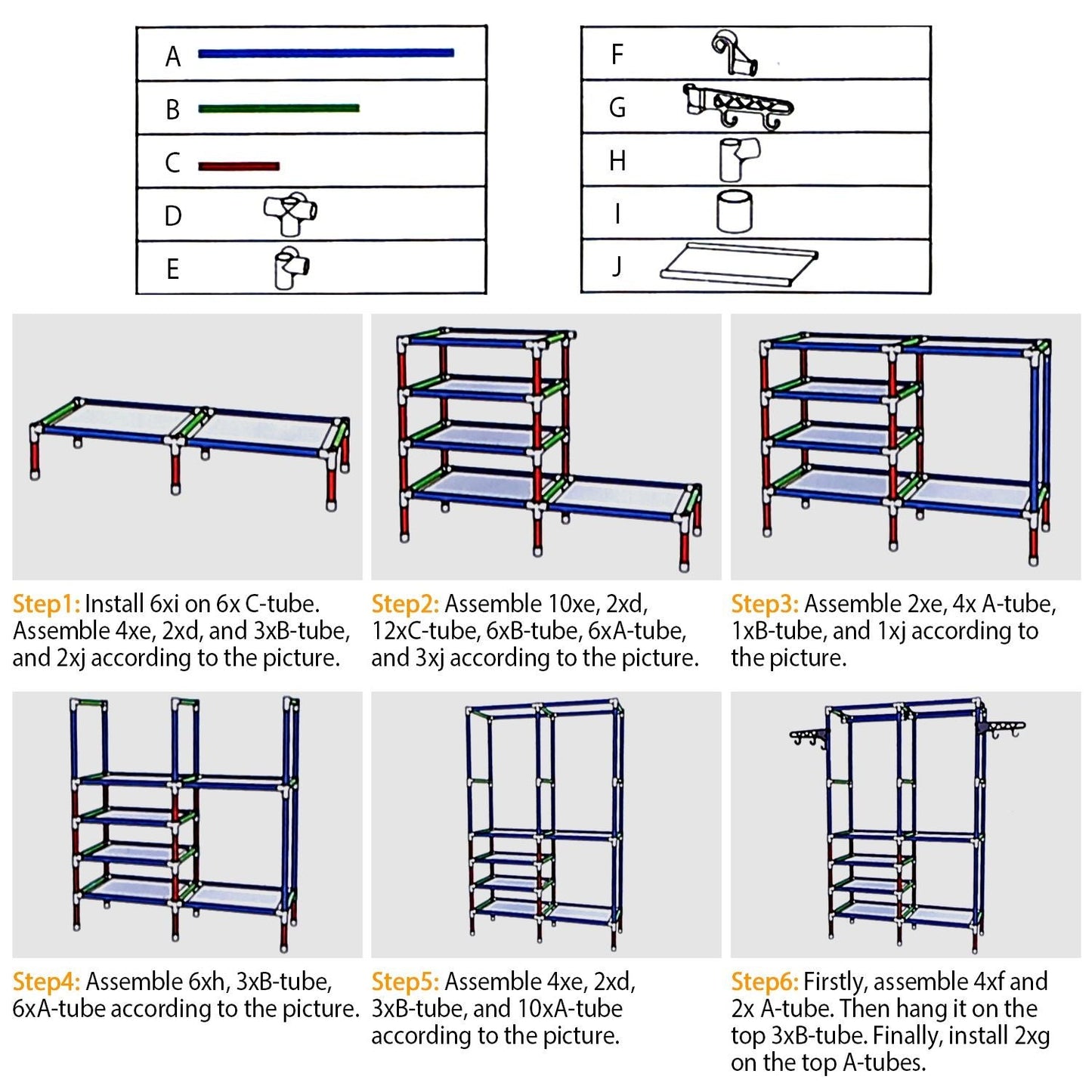 Metal Garment Rack Shoe Clothing Organizer Shelves Freestanding Multifunctional Clothes Wardrobe - Renee Lane Company