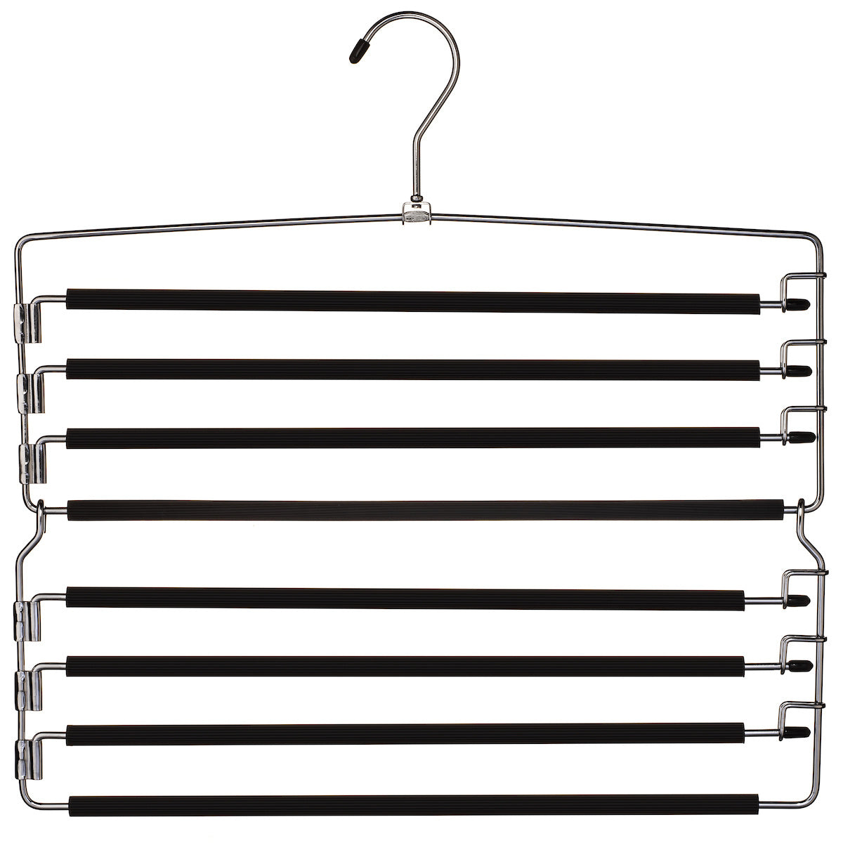 Metal Hanger Space Saving for Closet Organization | Heavy Duty Foam Padding, Non-Slip & Removable Trouser Bar for Convenient Functionality - Renee Lane Company