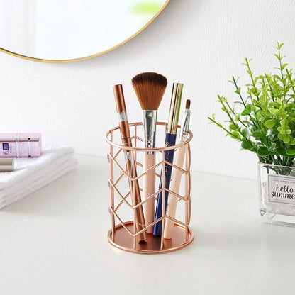 Metal Iron Penholder Office Storage And Sorting Basket Stationery Makeup Brush Storage Bucket Multifunctional Penholder - Renee Lane Company