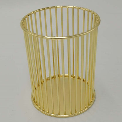 Metal Iron Penholder Office Storage And Sorting Basket Stationery Makeup Brush Storage Bucket Multifunctional Penholder - Renee Lane Company