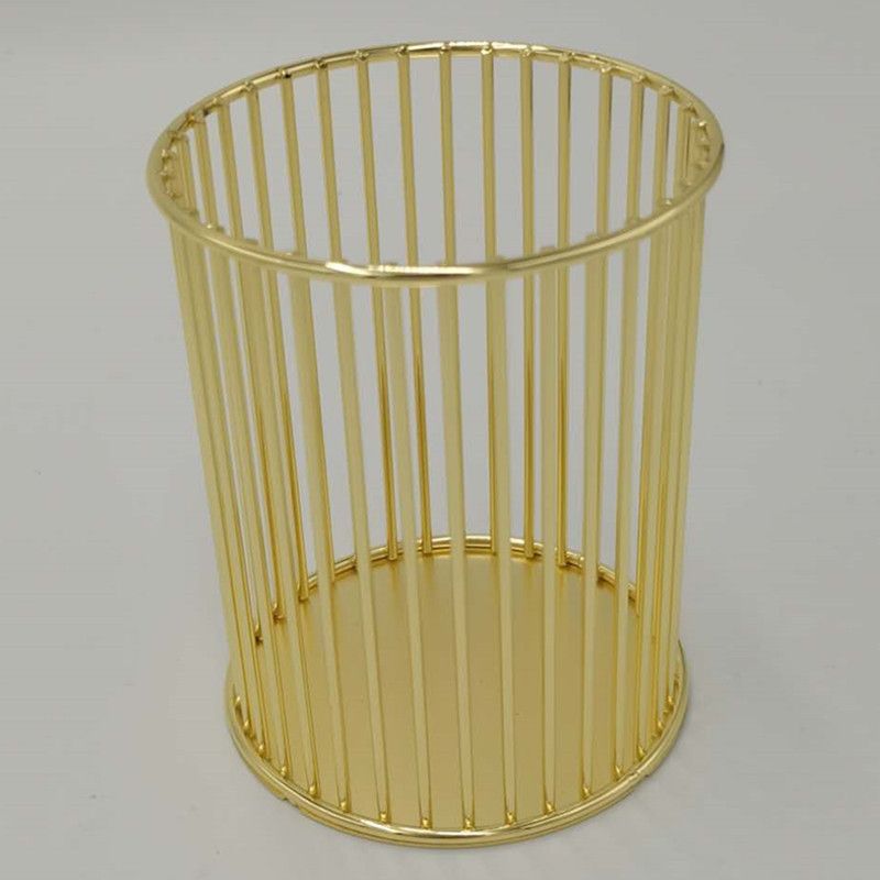 Metal Iron Penholder Office Storage And Sorting Basket Stationery Makeup Brush Storage Bucket Multifunctional Penholder - Renee Lane Company
