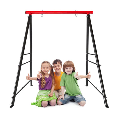 Metal Swing Stand Swing Sets for Backyard,Powder Coated Swing Frame of Swing Set with Extra Side Bars,880 Lbs Heavy-Duty A-Frame Outdoor Swing Fits Swing Chair,Porch Swing - Renee Lane Company