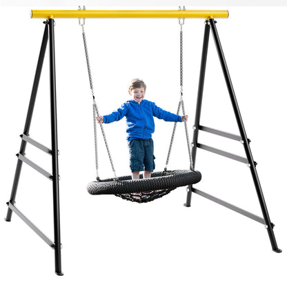 Metal Swing Stand Swing Sets for Backyard,Powder Coated Swing Frame of Swing Set with Extra Side Bars,880 Lbs Heavy-Duty A-Frame Outdoor Swing Fits Swing Chair,Porch Swing - Renee Lane Company