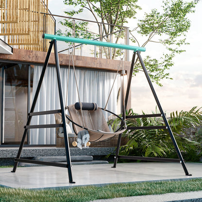 Metal Swing Stand Swing Sets for Backyard,Powder Coated Swing Frame of Swing Set with Extra Side Bars,880 Lbs Heavy-Duty A-Frame Outdoor Swing Fits Swing Chair,Porch Swing - Renee Lane Company