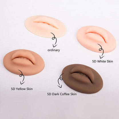 Microblading Reusable 5D Silicone Practice Lips Skin European Solid lip block For PMU Beginner Training Tattoo Permanent Makeup - Renee Lane Company
