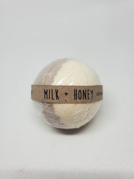 Milk and Honey Bath Bomb | Organic Natural | Oatmeal Moisturizing - Renee Lane Company