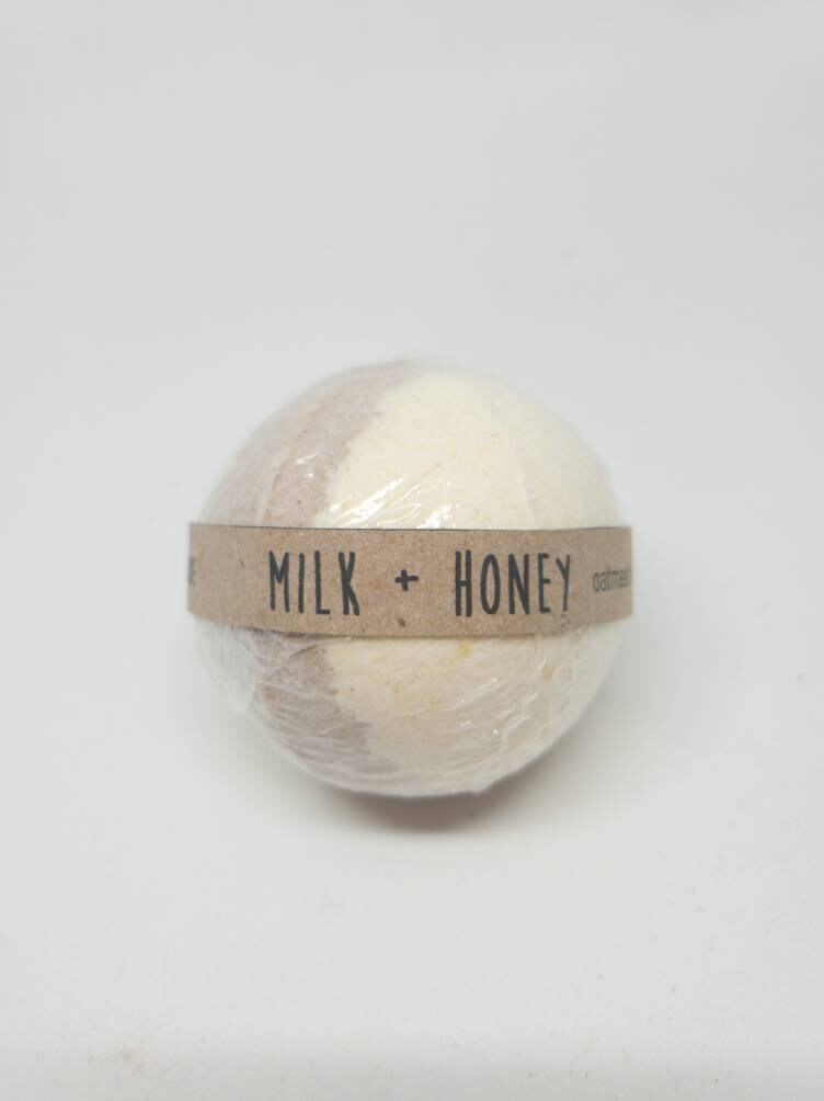Milk and Honey Bath Bomb | Organic Natural | Oatmeal Moisturizing - Renee Lane Company