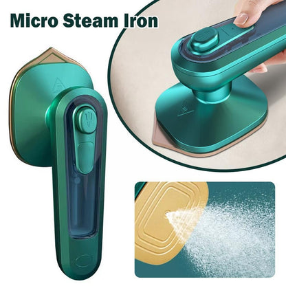 Mini Handheld Ironing Machine Portable Micro Steam Iron Machine For Clothes Ironing Wet Dry Clothes Garment Steamer U0N2 - Renee Lane Company
