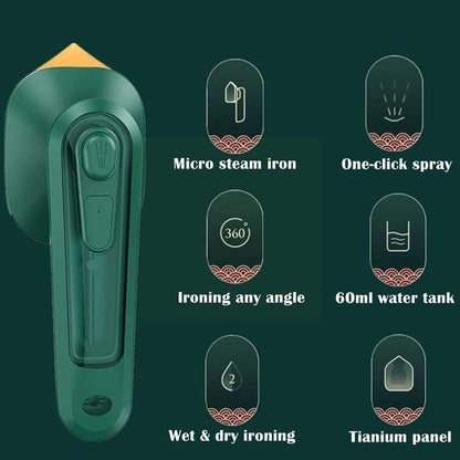 Mini Handheld Ironing Machine Portable Micro Steam Iron Machine For Clothes Ironing Wet Dry Clothes Garment Steamer U0N2 - Renee Lane Company