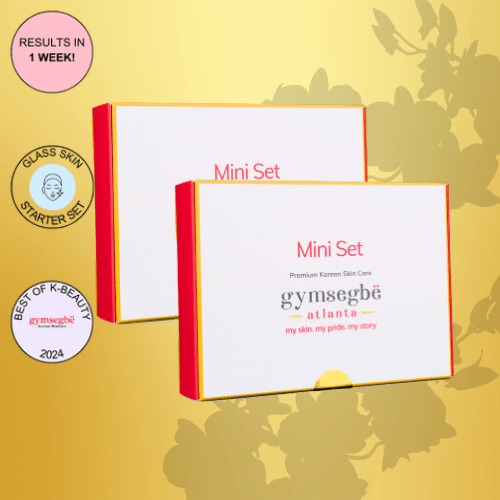 Boxed skincare mini set with three stacked gift boxes