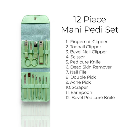 Mint 12 Piece Nail Care Set - Renee Lane Company