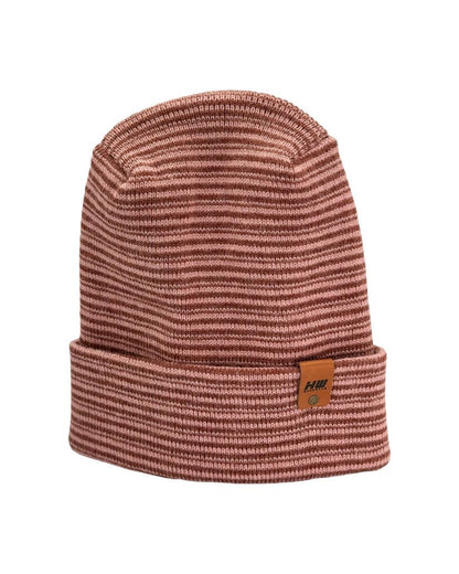 Modern Theta Stitch Contrast Cuffed Beanie (Patent Pending Design)-Pink/Burgundy, Made in USA - Renee Lane Company