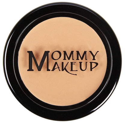 Concealer compact in medium Rested shade, beige cream formula in black case.