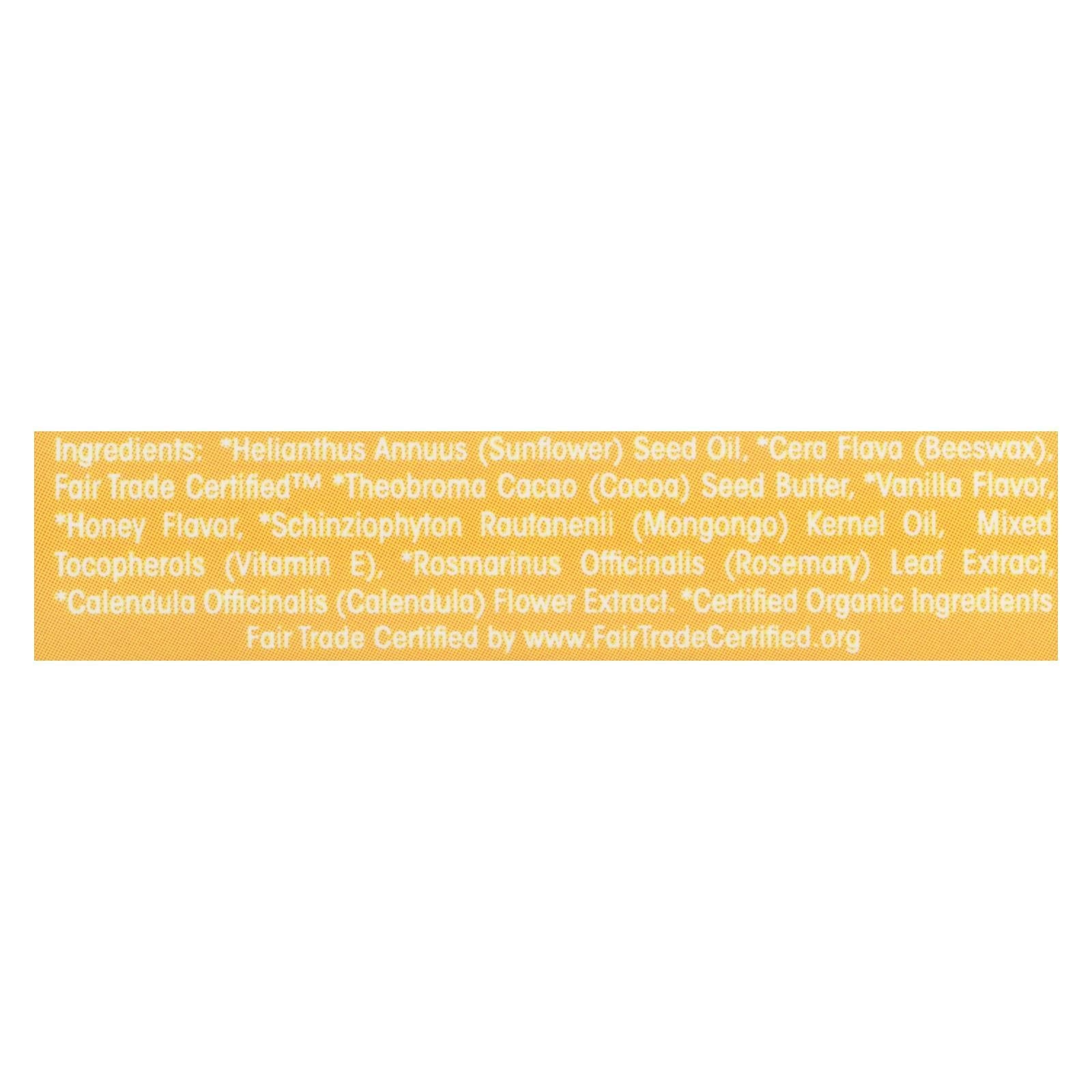 Mongo Kiss Display Center - Lip Balm - Organic - Eco Lips - Vanilla Honey - .25 Oz - Case Of 15 - Renee Lane Company