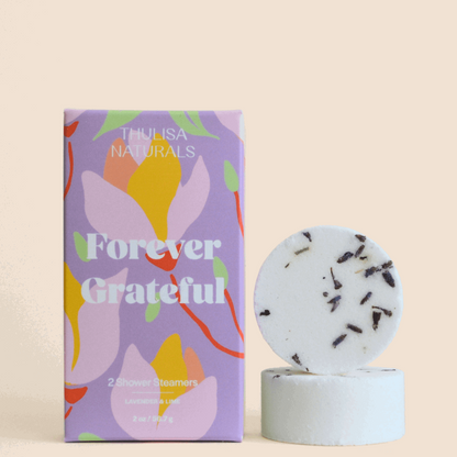 Mother's Day Forever Grateful Lavender Lime Shower Steamers - Renee Lane Company