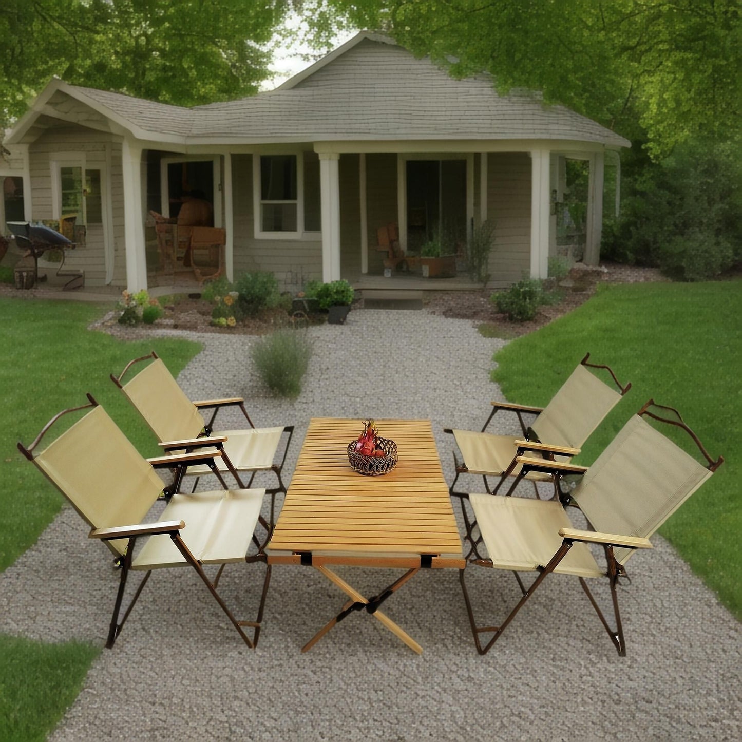 Multi-Function Foldable and Portable  , Indoor and outdoor universal ,Natural - Renee Lane Company
