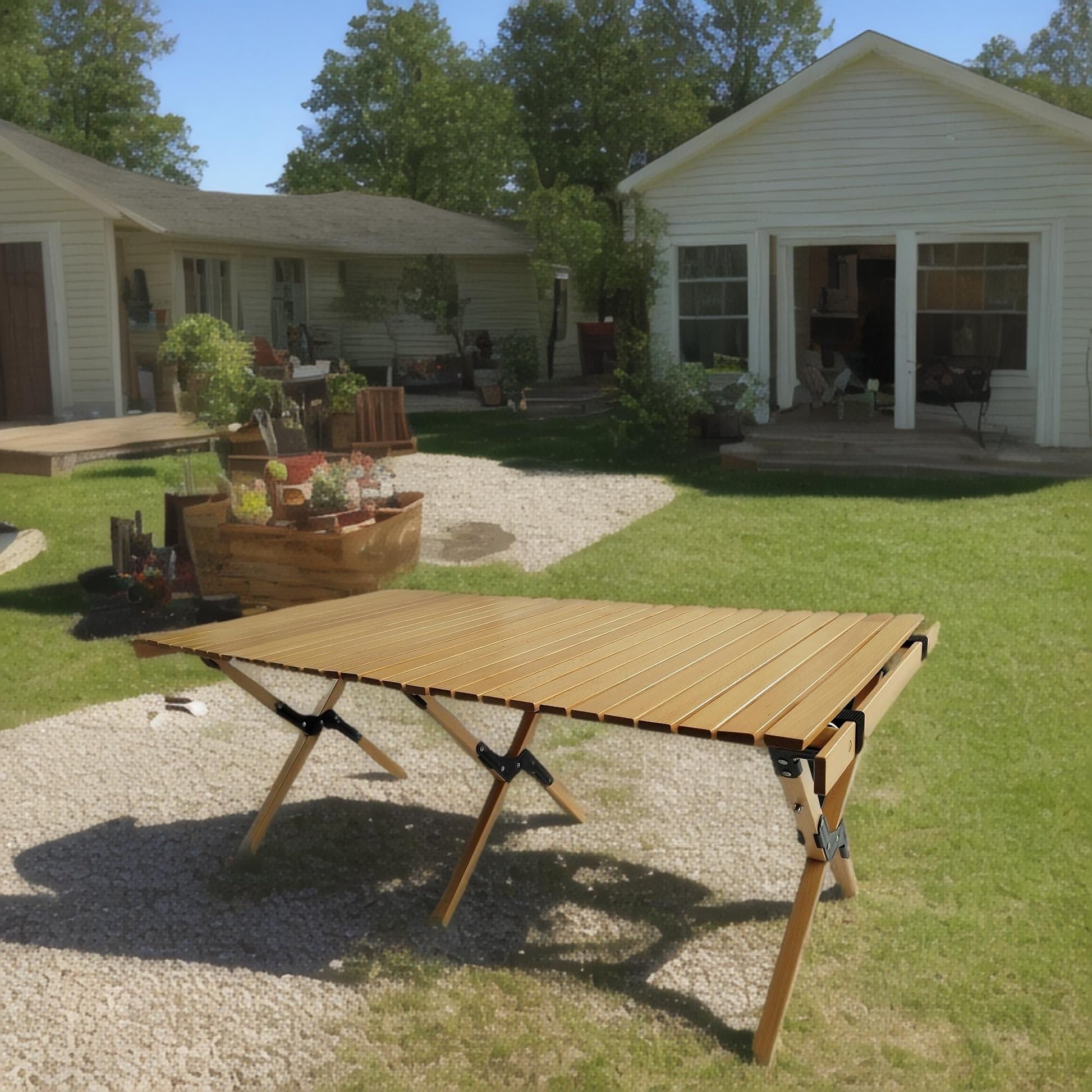 Multi-Function Foldable and Portable  , Indoor and outdoor universal ,Natural - Renee Lane Company