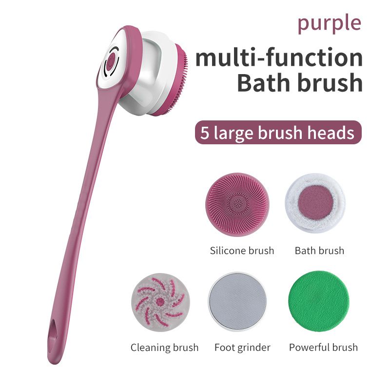 Multifunctional Electric Bath Brush with Long Handle for Exfoliating and Cleansing - Perfect for Mud Rubbing and Showering - Renee Lane Company