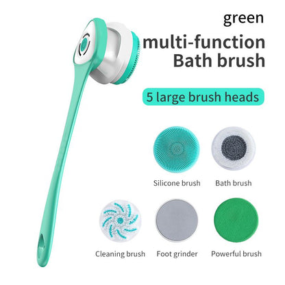 Multifunctional Electric Bath Brush with Long Handle for Exfoliating and Cleansing - Perfect for Mud Rubbing and Showering - Renee Lane Company