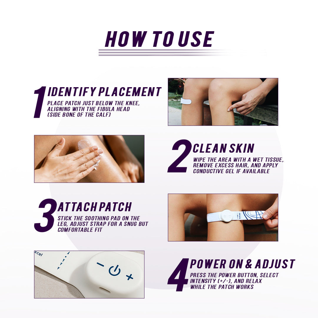 Muscle Recovery & Circulation Stimulator -Leg & Lower Limb Pulse Therapy Patch - Renee Lane Company