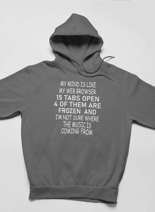 My Mind Is Like My Web Browser Hoodie - Renee Lane Company