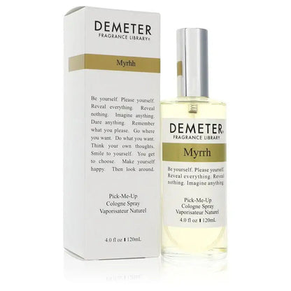 Myrrh unisex cologne spray by Demeter, bottle and rectangular gift box
