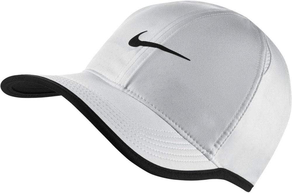 NIKE AeroBill Featherlight Cap White/Black/Black One Size - Renee Lane Company