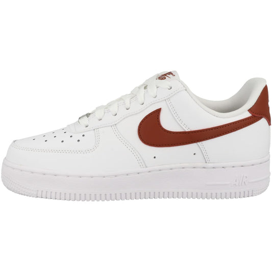 NIKE Air Force 1 Low Rugged Orange Womens Lifestyle Shoes (White/Orange) 7 - Renee Lane Company