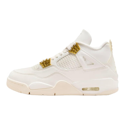 NIKE Air Jordan 4 Retro Womens-Size 9 Sail/Metallic Gold-black - Renee Lane Company