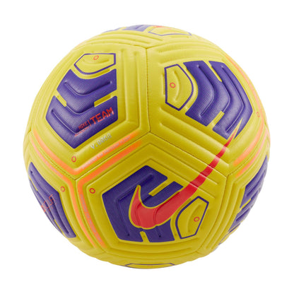 NIKE CU8047-720 Academy Recreational Soccer Ball Unisex Yellow/Violet Size 3 - Renee Lane Company