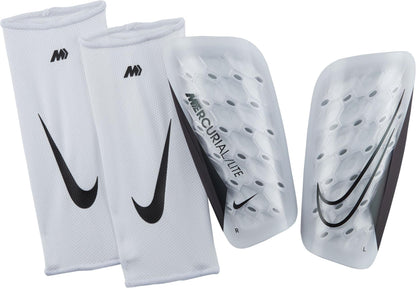 NIKE DN3611-100 NK MERC LITE - FA22 Shin Guards Unisex Adult White/White/Black Size L - Renee Lane Company