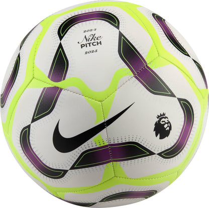 NIKE FZ3048-100 Premier League Pitch Football - Fa24 White/Bold Berry/Volt/Black - Renee Lane Company
