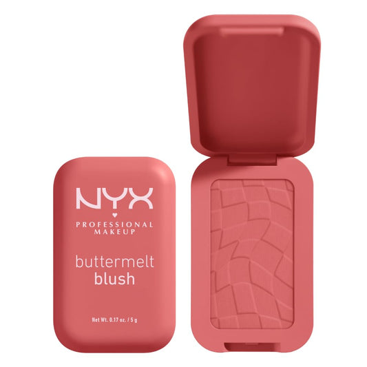 NYX PROFESSIONAL MAKEUP Buttermelt Powder Blush Fade and Transfer-Resistant Blush Up to 12HR Make Up Wear Vegan Formula - Feeling Butta - Renee Lane Company