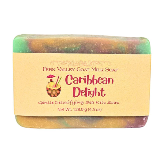Natural Goat Milk Soap | Caribbean Delight Detoxifying Sea Kelp Scrub - Renee Lane Company