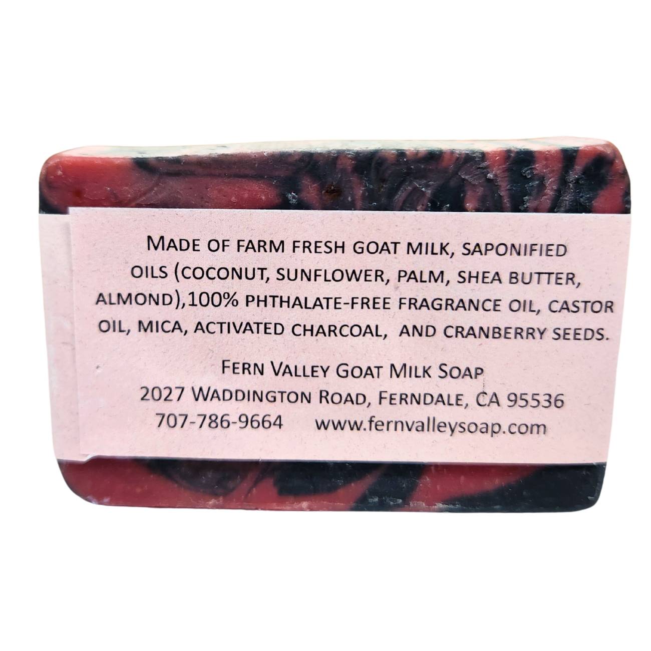 Natural Goat Milk Soap | Charcoal and Cranberry Seed Scrub | Cherry Bomb - Renee Lane Company