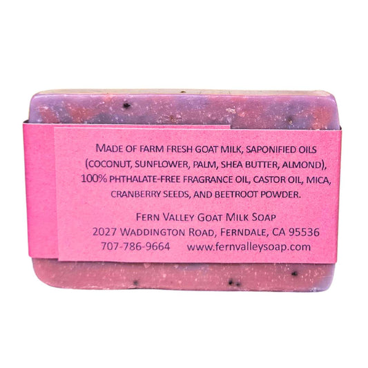 Natural Goat Milk Soap | Exfoliating Cranberry-Seed Scrub | Divine - Musky Floral Scent - Renee Lane Company