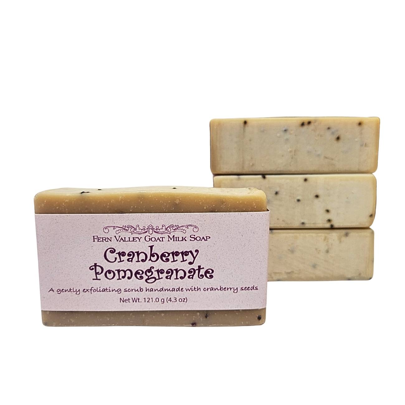 Natural Goat Milk Soap | Exfoliating Scrub | Cranberry Pomegranate - Renee Lane Company