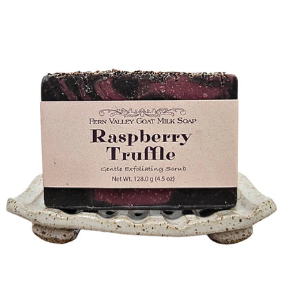 Natural Goat Milk Soap | Exfoliating Scrub | Raspberry Truffle - Renee Lane Company