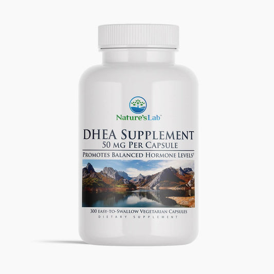 Nature's Lab DHEA Supplement 50 mg - 300 Capsules - Renee Lane Company