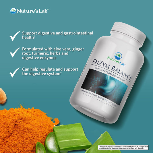 Nature's Lab EnZym Balance - 180 Capsules - Renee Lane Company