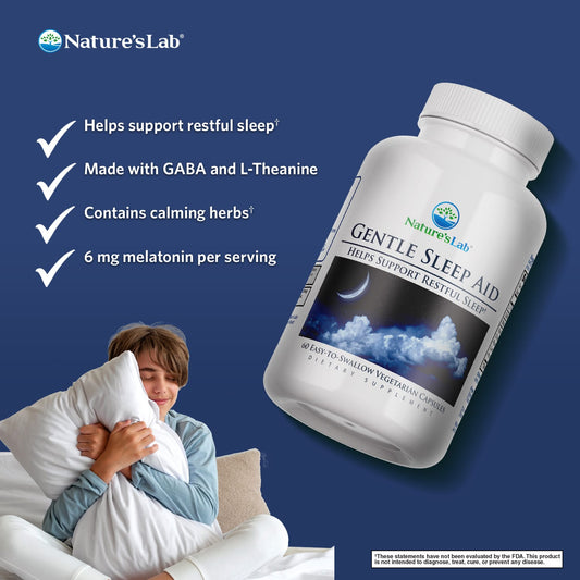 Nature's Lab Gentle Sleep Aid - 60 Capsules - Renee Lane Company