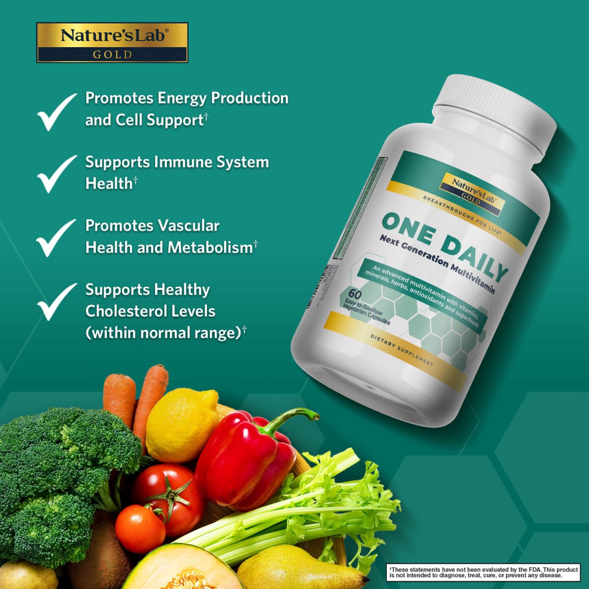 Nature's Lab Gold One Daily Multivitamin - Renee Lane Company