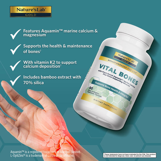 Nature's Lab Gold Vital Bones - 90 Capsules - Renee Lane Company