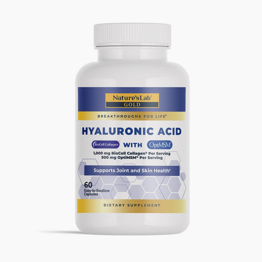 Nature's Lab Hyaluronic Acid with BioCell Collagen® & MSM - 60 Capsules - Renee Lane Company