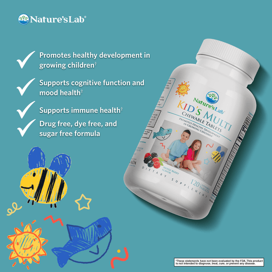 Nature's Lab Kid's Multivitamin - 120 Chewable Tablets - Renee Lane Company