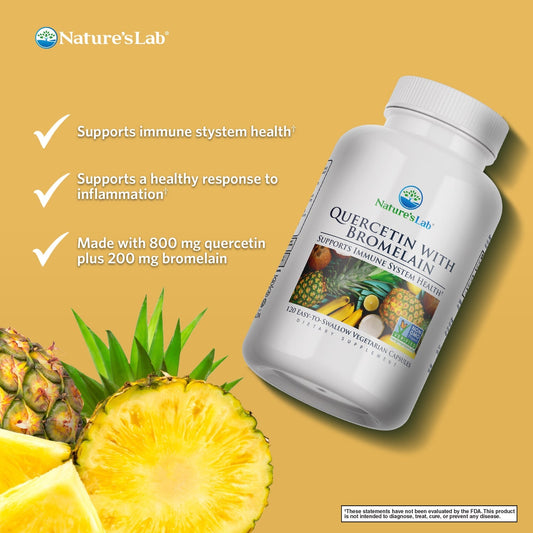 Nature's Lab Quercetin Bromelain - 120 Capsules - Renee Lane Company