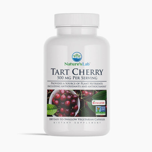 Nature's Lab Tart Cherry 500 mg - 180 Capsules - Renee Lane Company