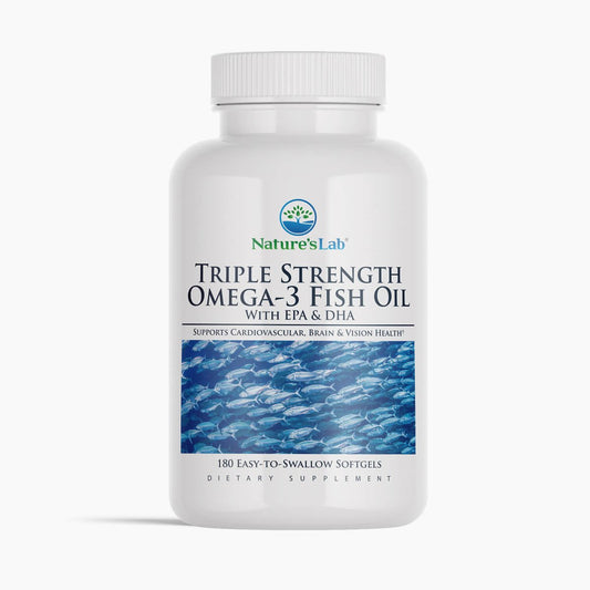 Nature's Lab Triple Strength Omega-3 Fish Oil with EPA & DHA - 180 Softgels - Renee Lane Company