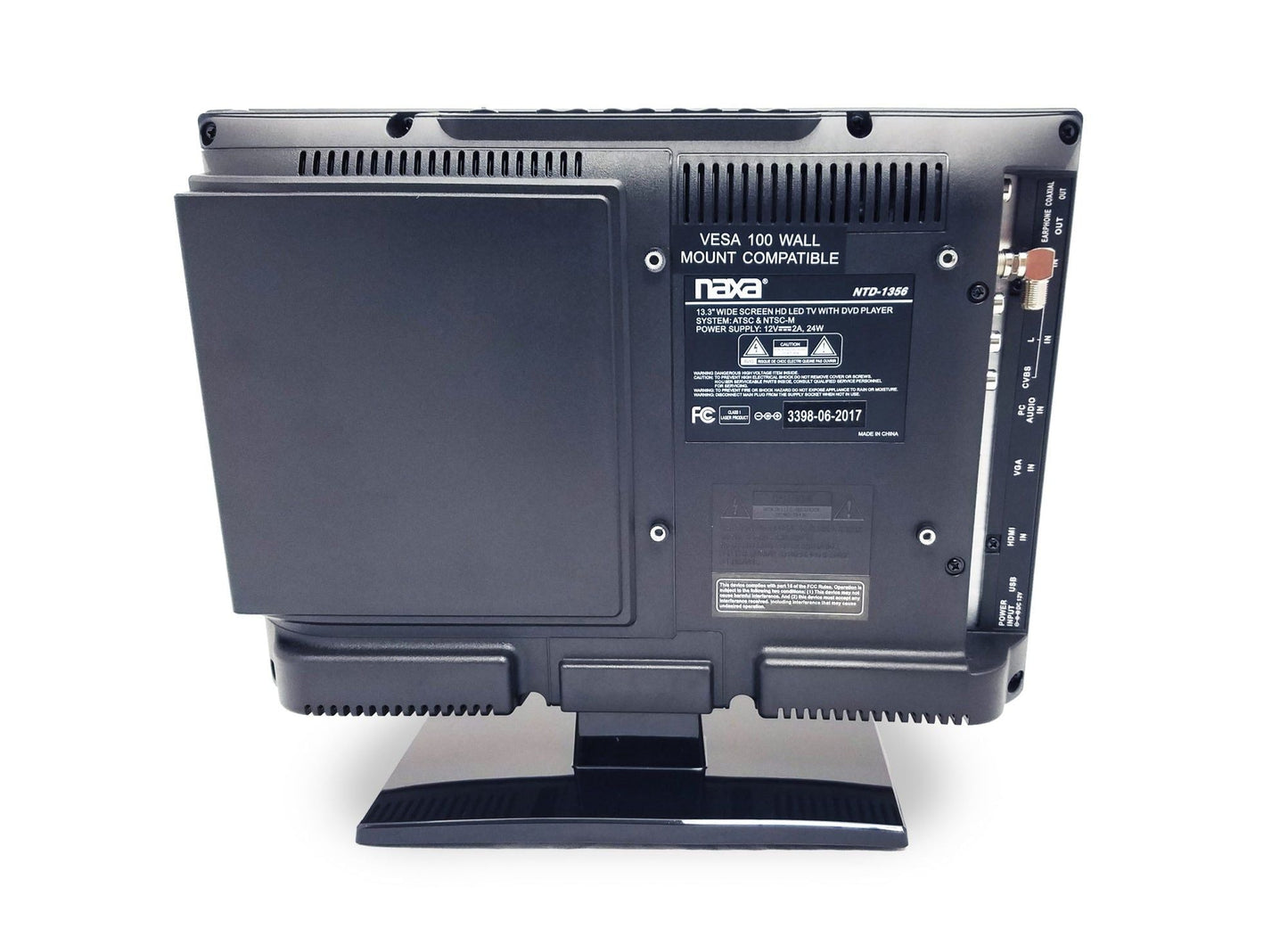 Naxa 13.3 Inch 12Volt AC/DC LED HDTV ATSC with DVD and Media Player + Car Package - Renee Lane Company